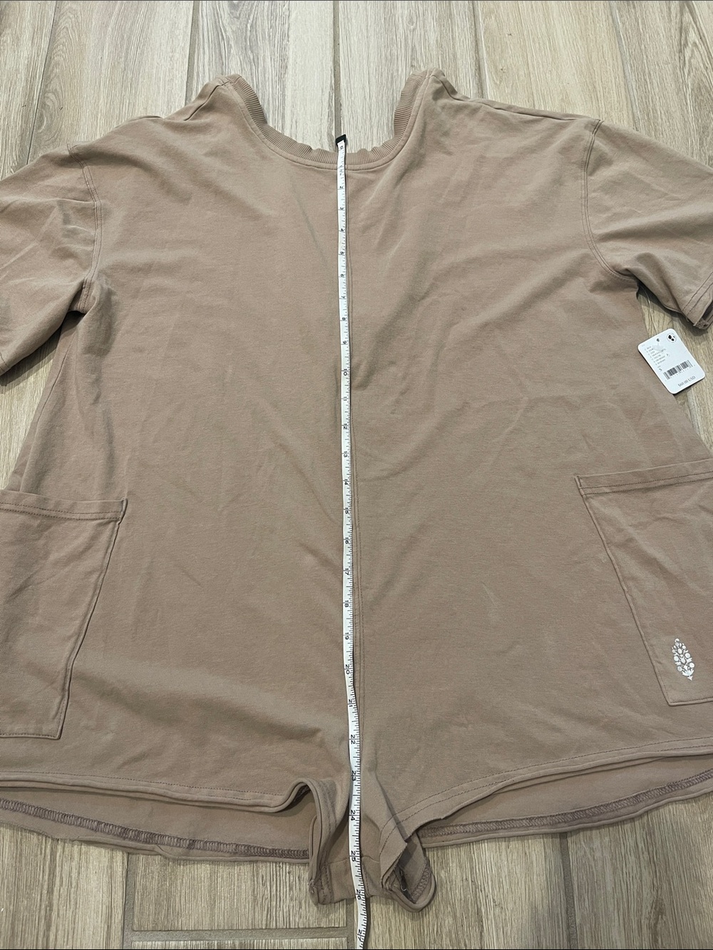 NWT Free People FP Movement Hot Shot Tee Romper Mocha Latte Sz S - Picture 14 of 16